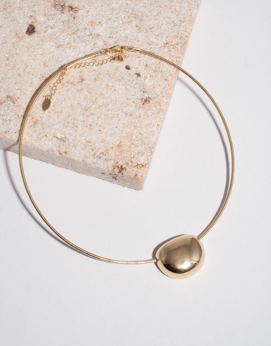 Choker with Molten Circle Pendant