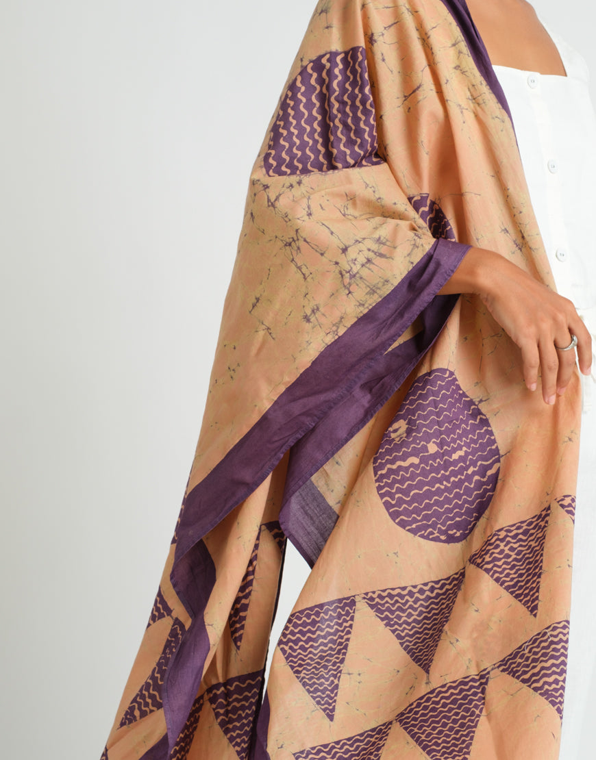 Purple Multi Batik Shawl