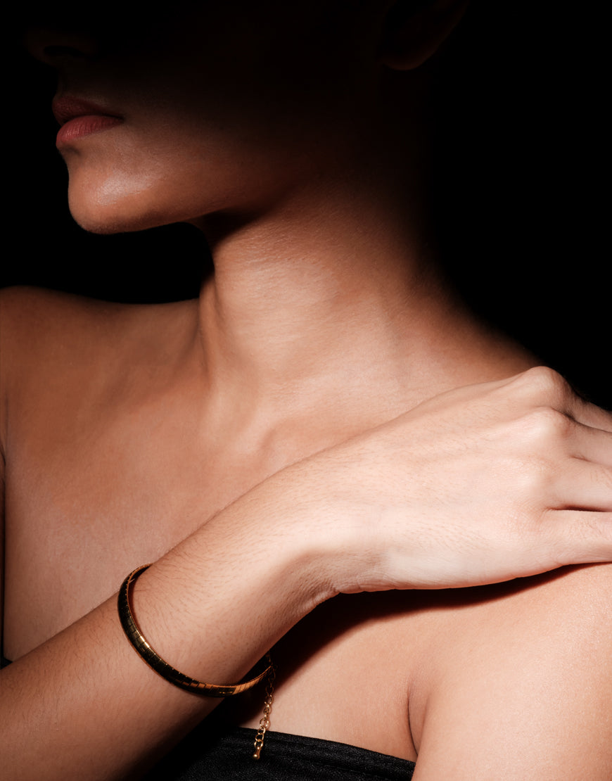 18K Plated Flat Link Bracelet