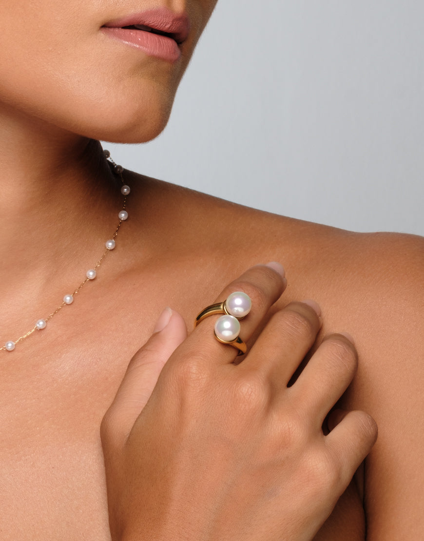 Sculpture Pearl Ring