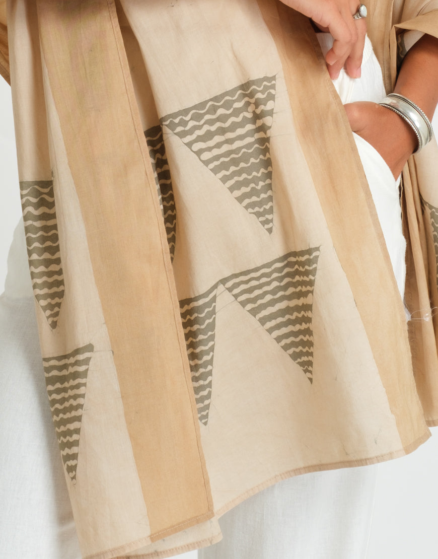 Beige Batik Shawl