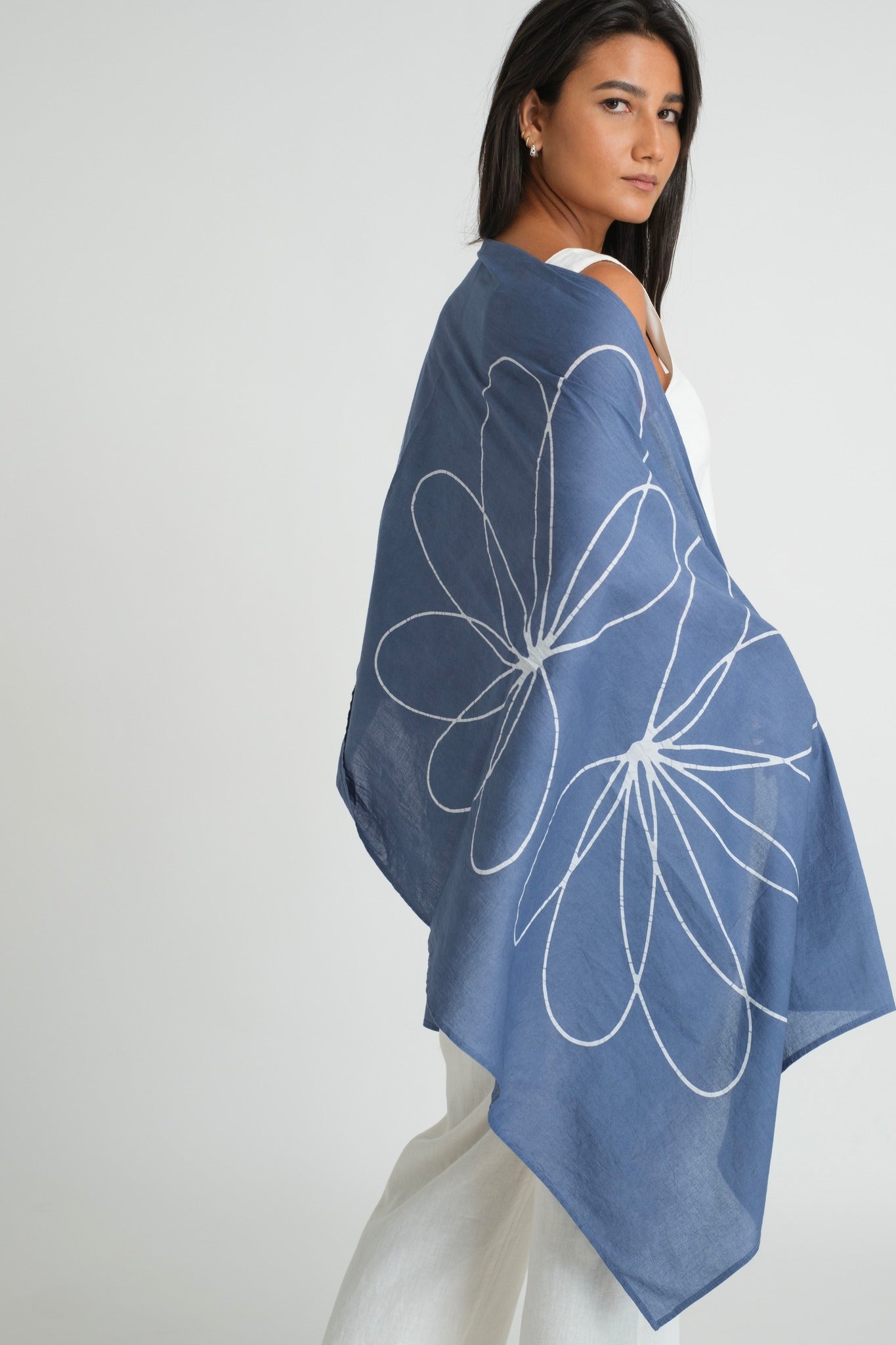 Grey Batik Shawl
