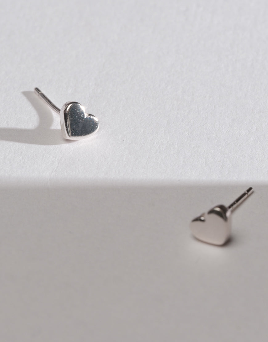 Silver Heart Stud