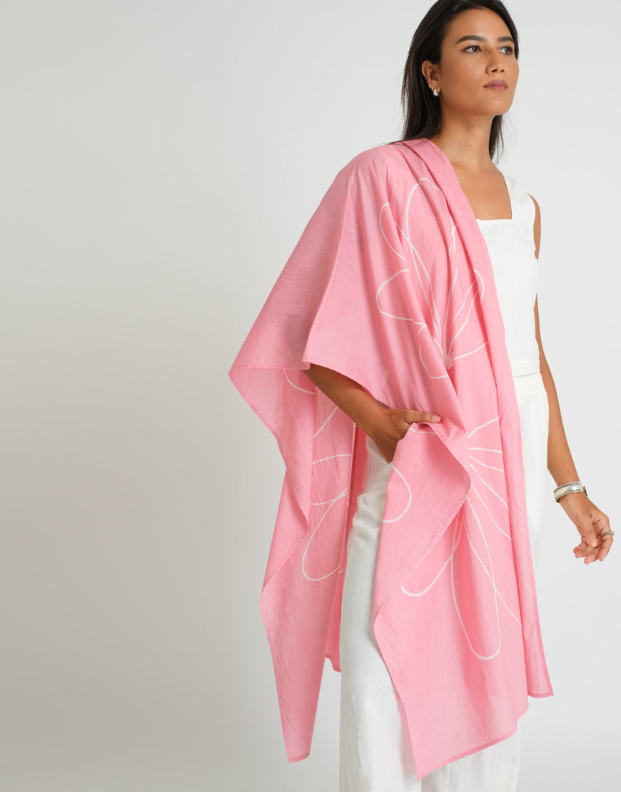 Pink Batik Shawl