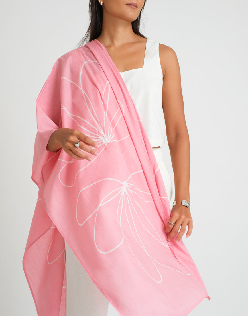 Pink Batik Shawl