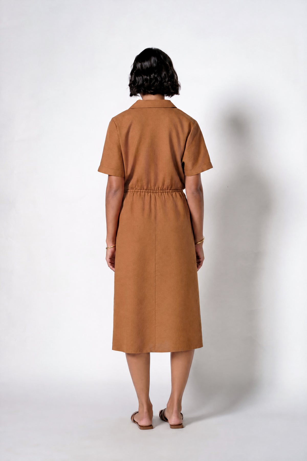 Moon Linen Midi Dress
