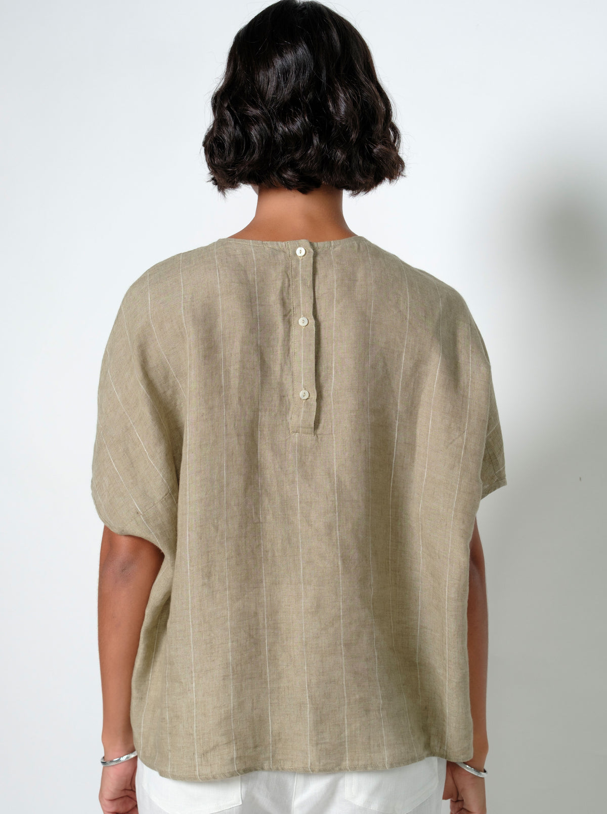Brady Linen Short Sleeve Top