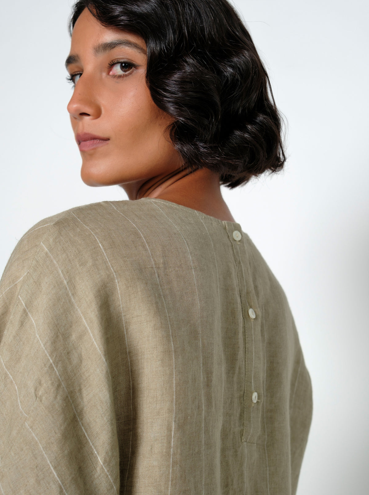Brady Linen Short Sleeve Top
