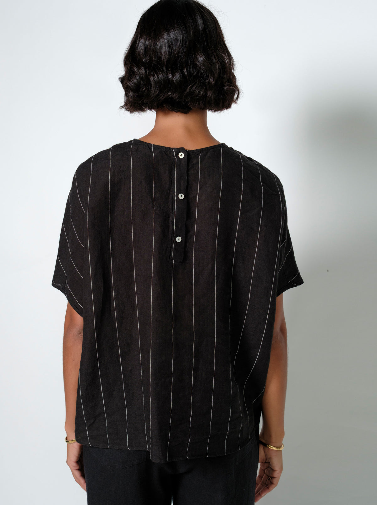 Brady Linen Short Sleeve Top