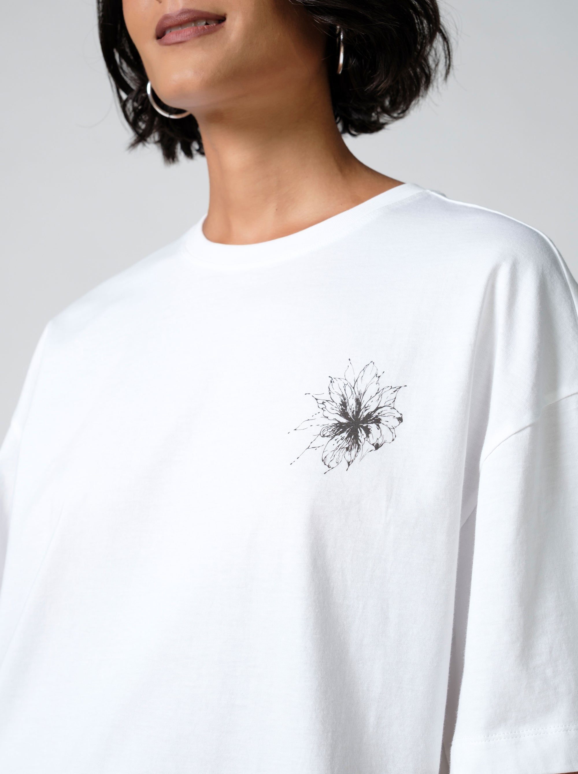 Sketch Bloom Oversized Tee