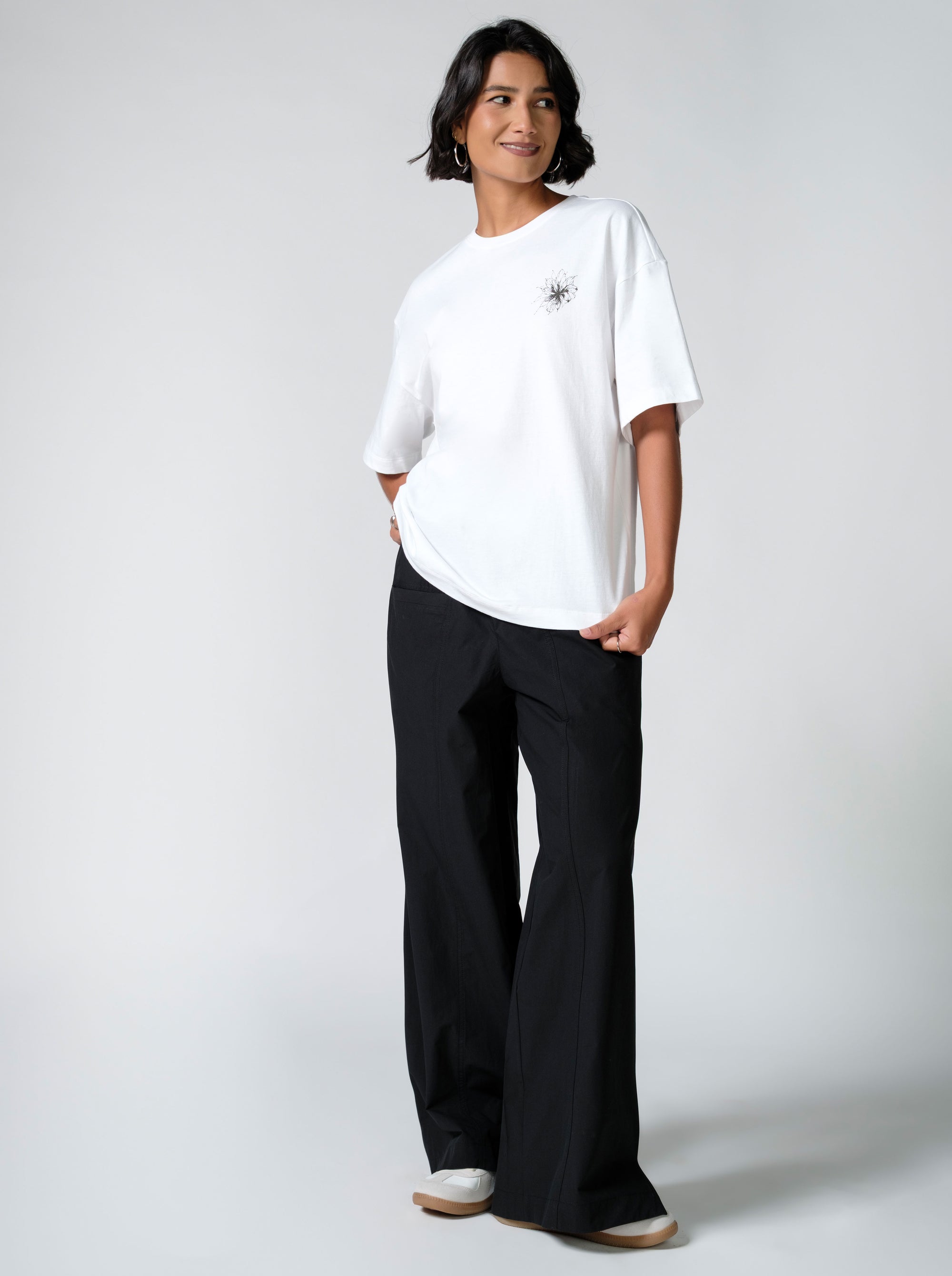 Sketch Bloom Oversized Tee