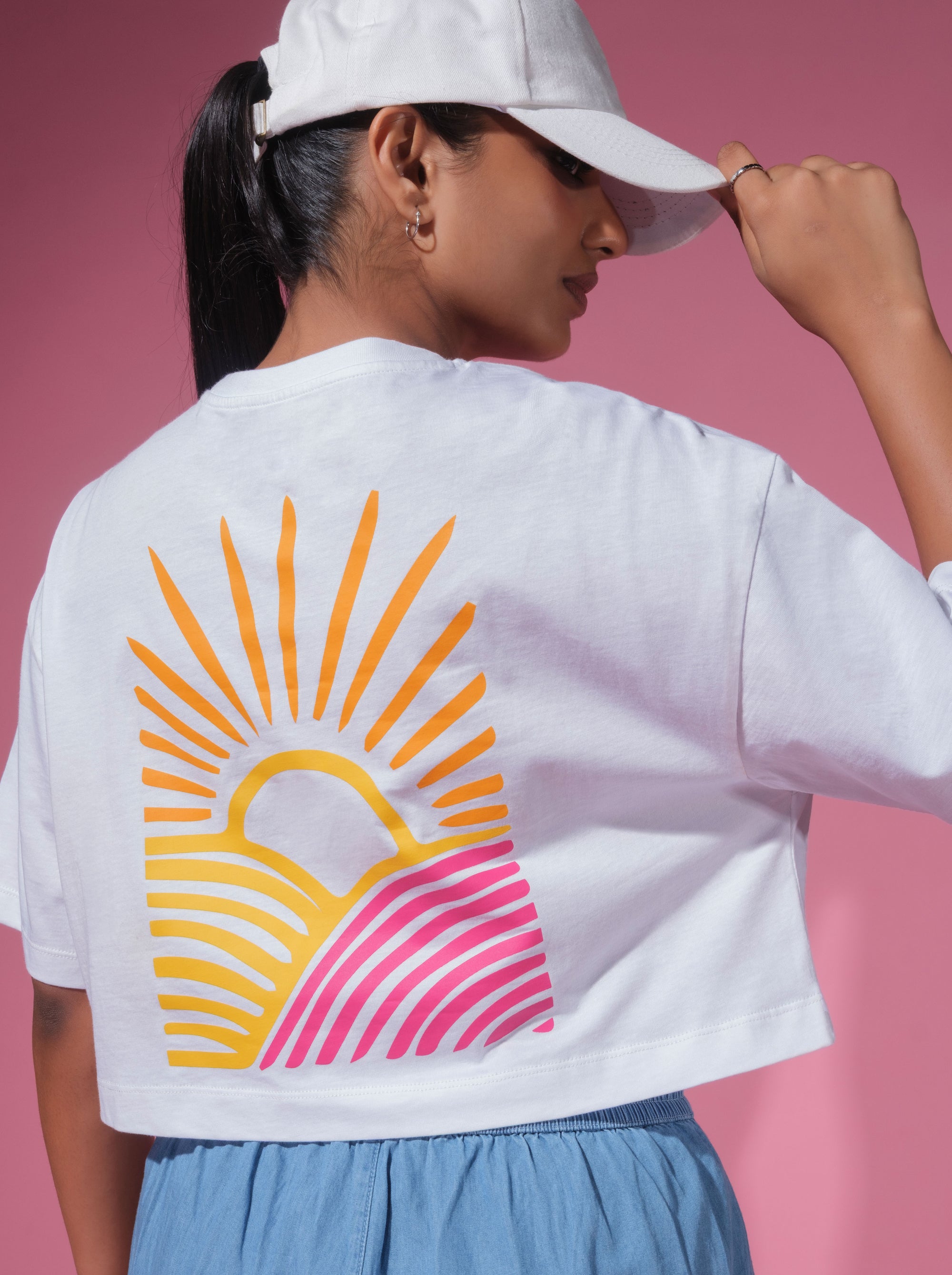 Sunset Cropped Graphic Tee