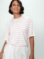 Valencia Stripe Oversized Tee Shirt