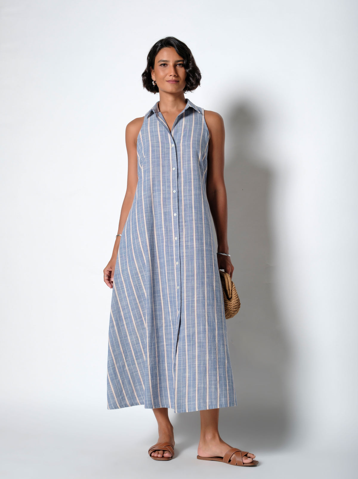Agni Striped Linen Dress