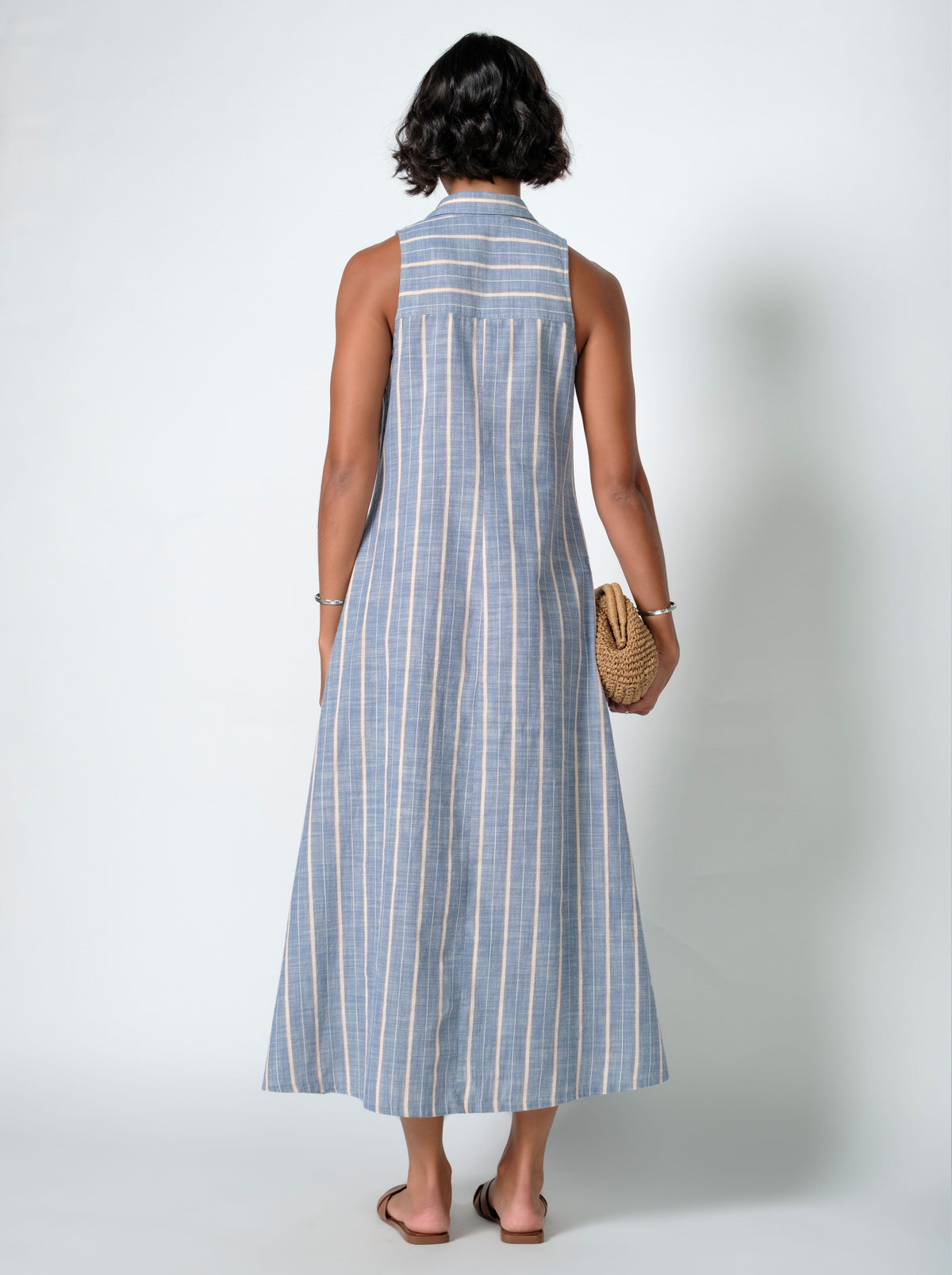 Agni Striped Linen Dress
