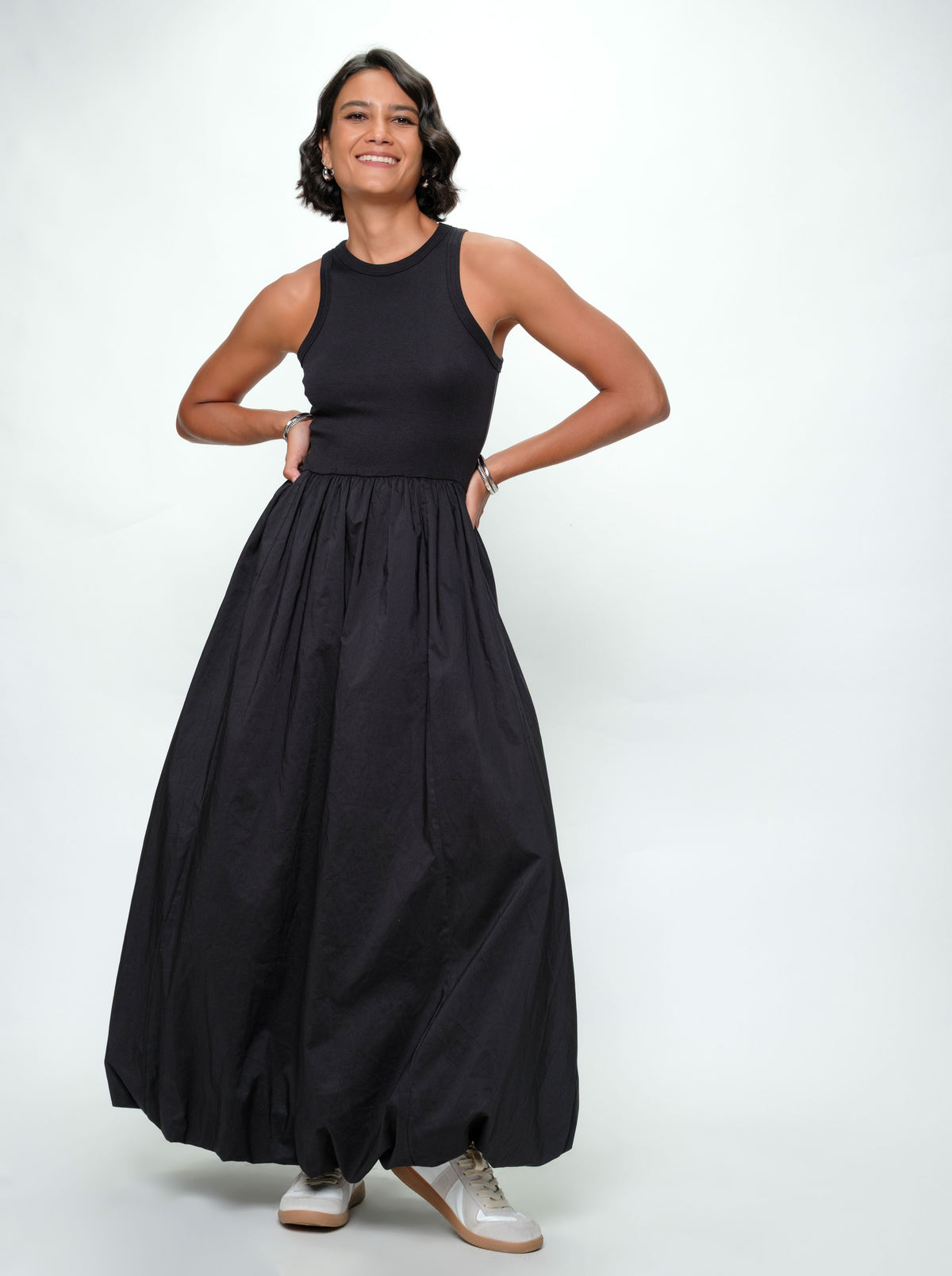 Merah Bubble Hem Dress