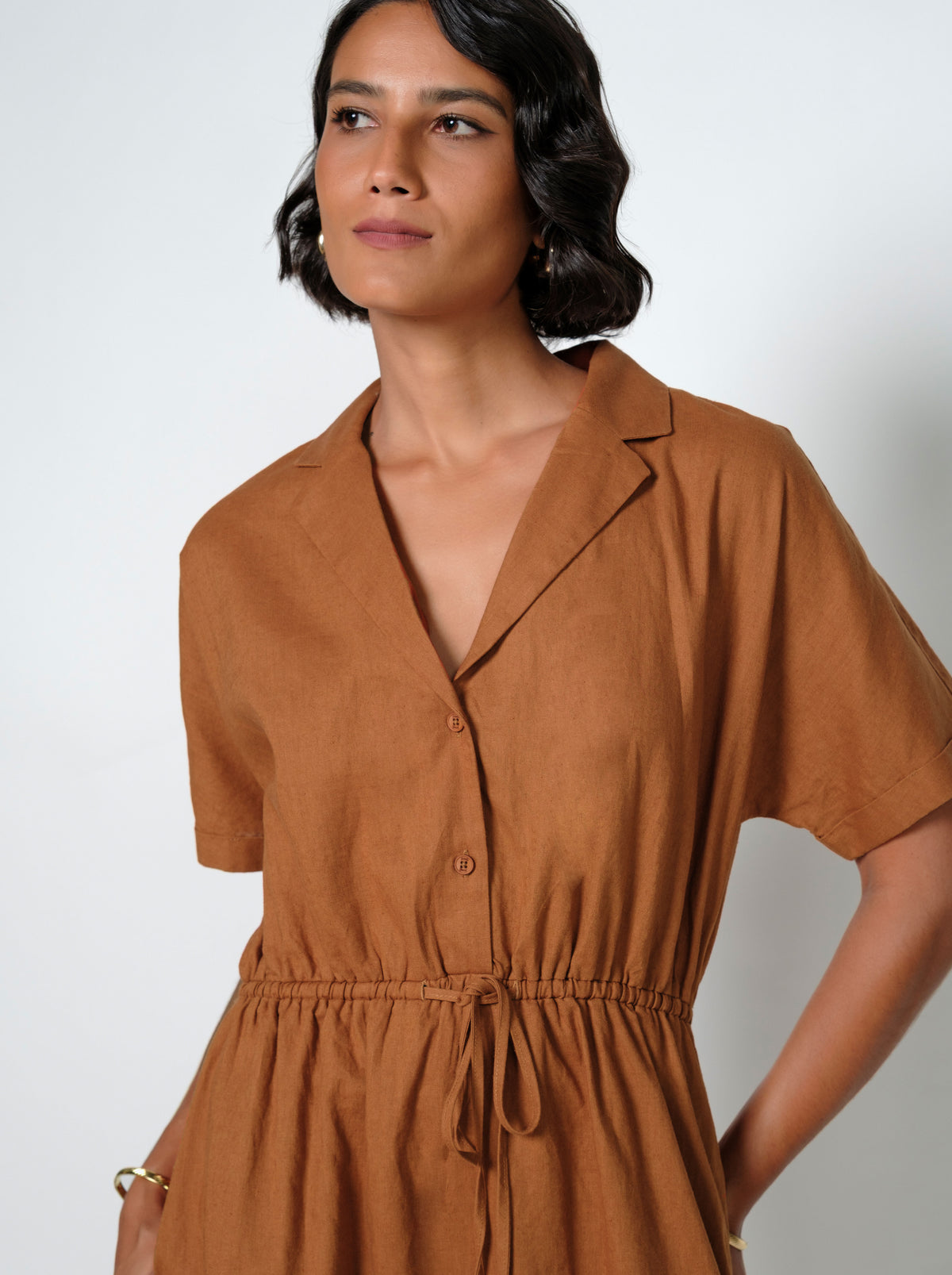Moon Linen Midi Dress