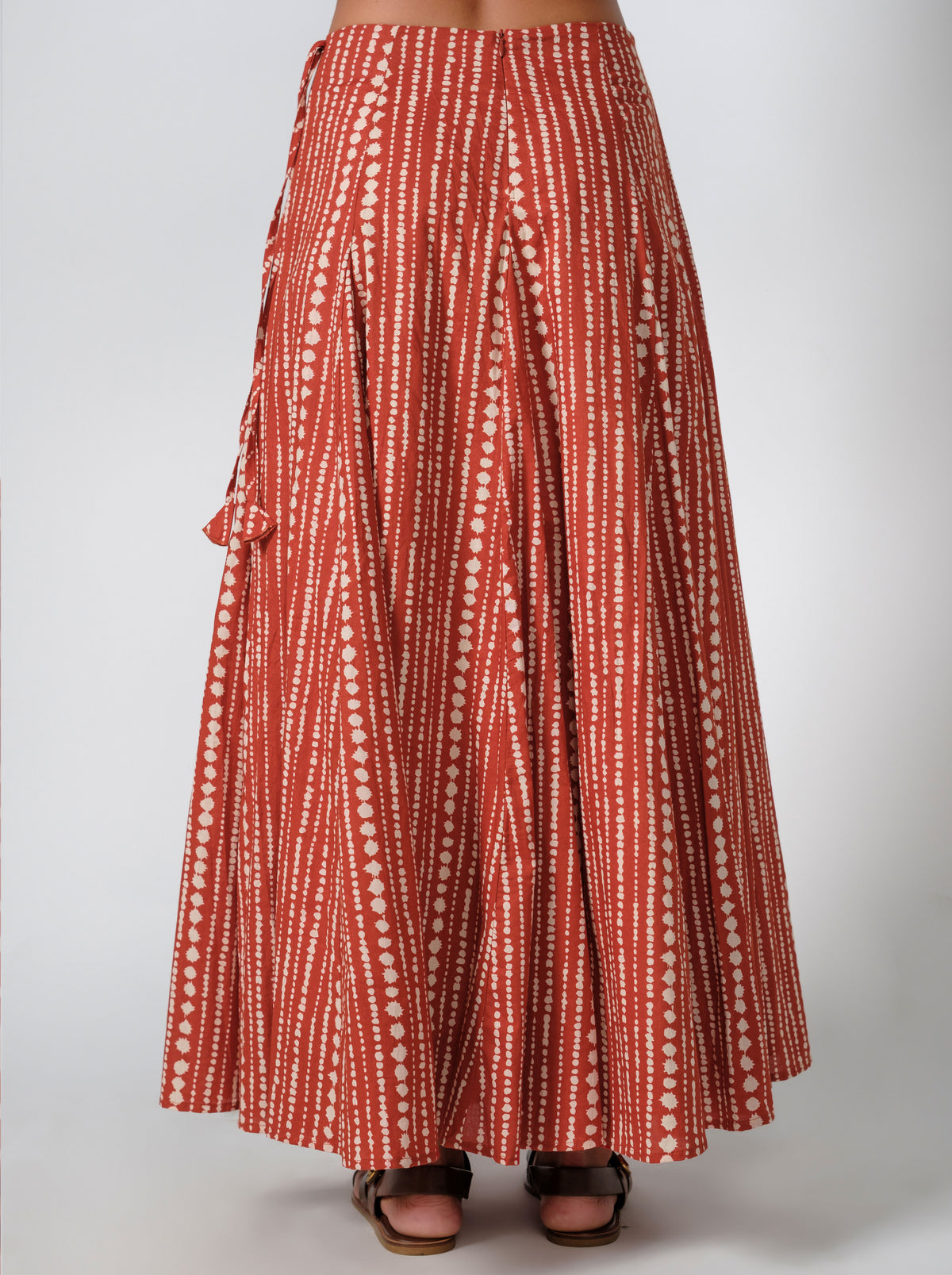 Aurora Mahali Cotton Printed Panel Maxi Skirt