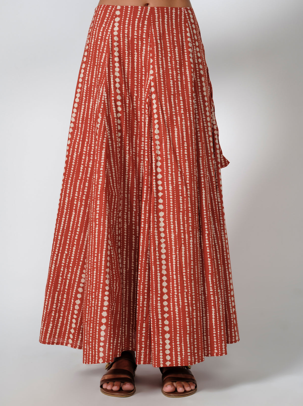 Aurora Mahali Cotton Printed Panel Maxi Skirt