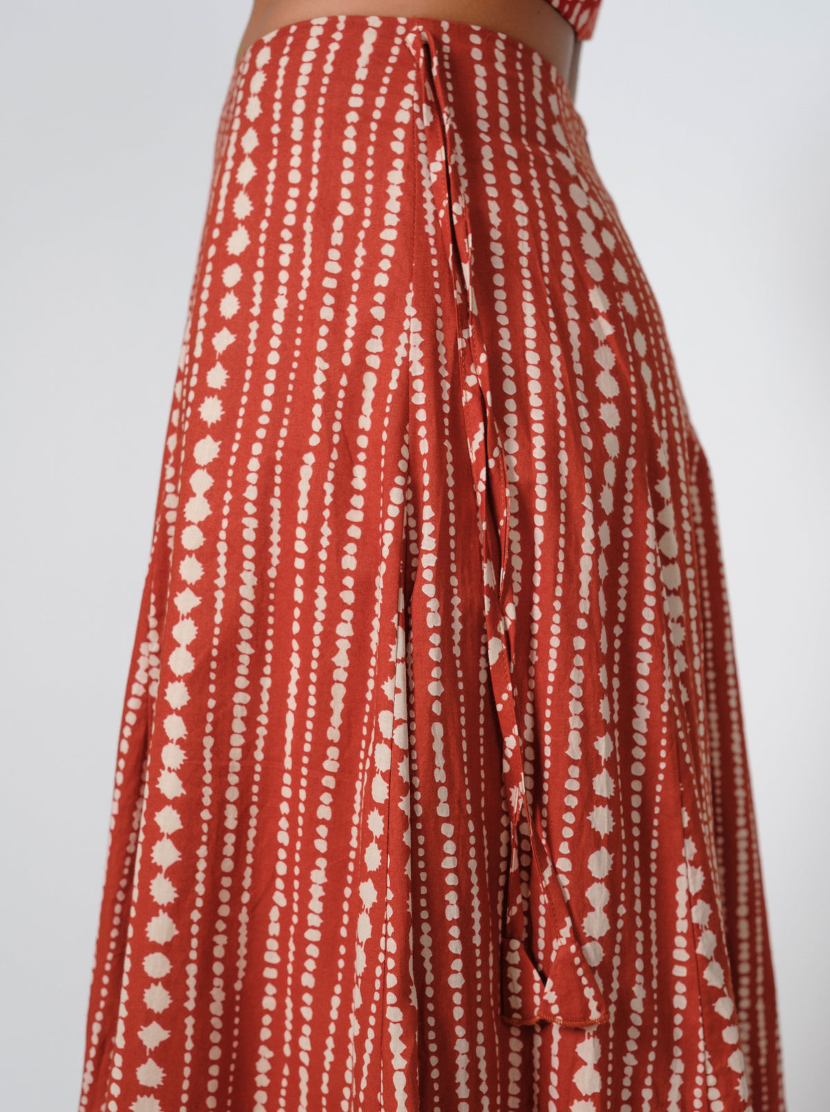 Aurora Mahali Cotton Printed Panel Maxi Skirt