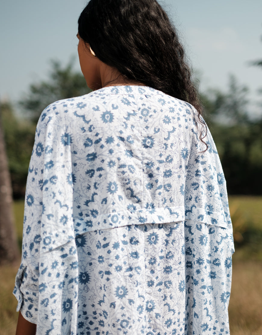 Maya Dress-Parish Blue Print