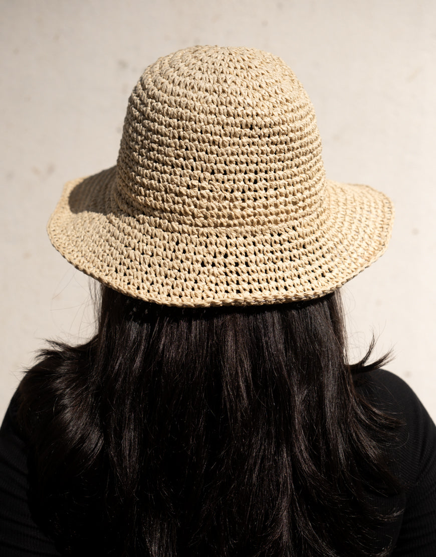 Woven Raffia Bucket Hat