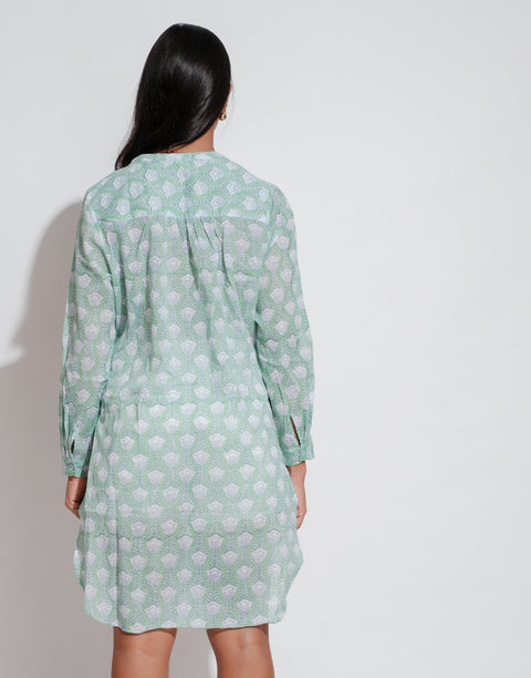 Liya Dress- Mint Green Print