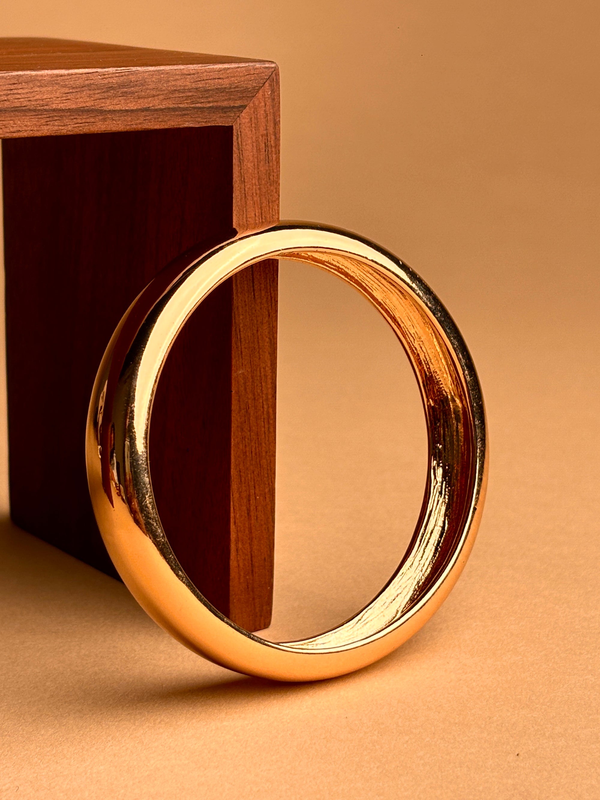 Chunky Gold Dome Bangle