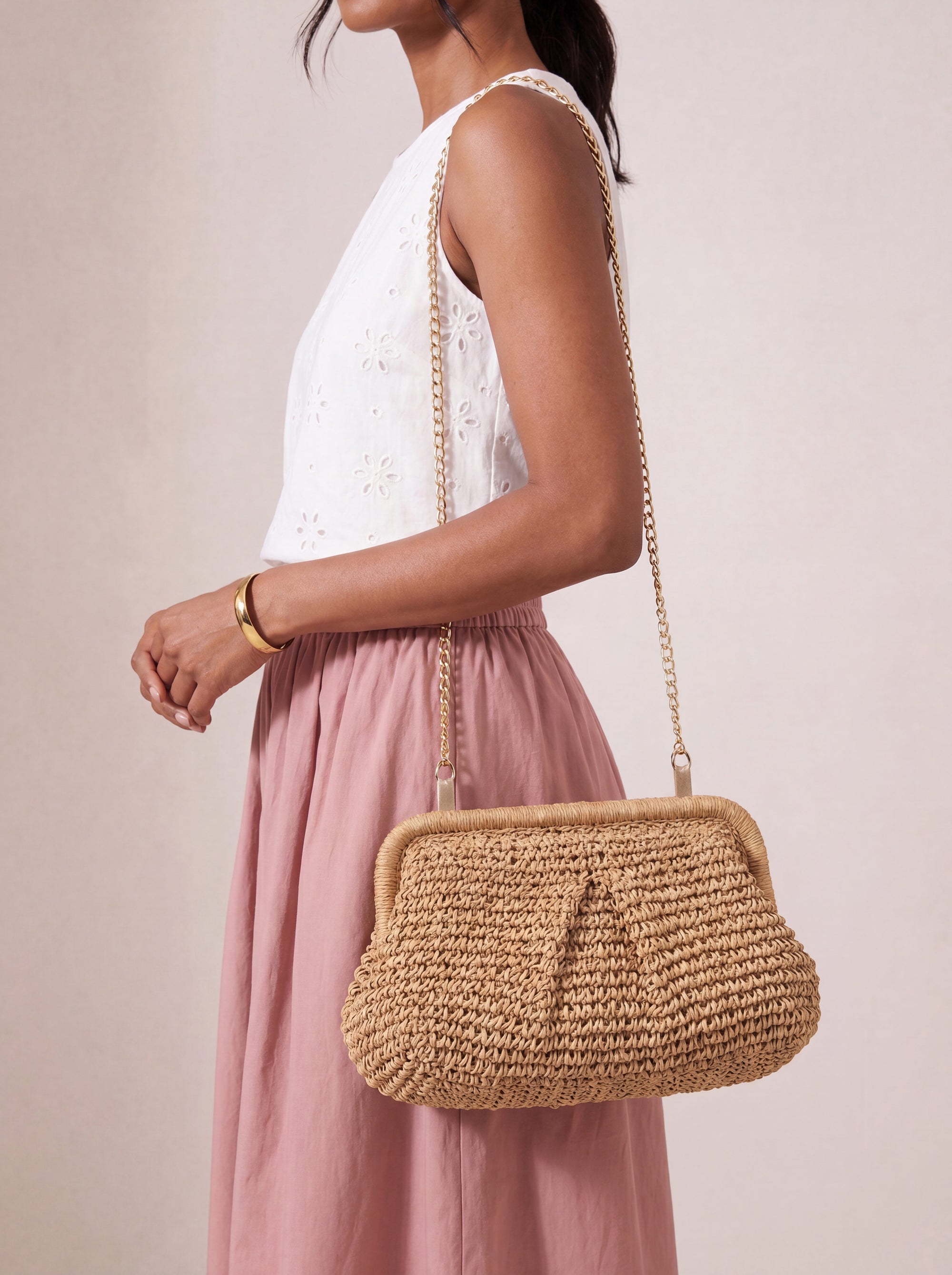 Raffia Pillow Clutch