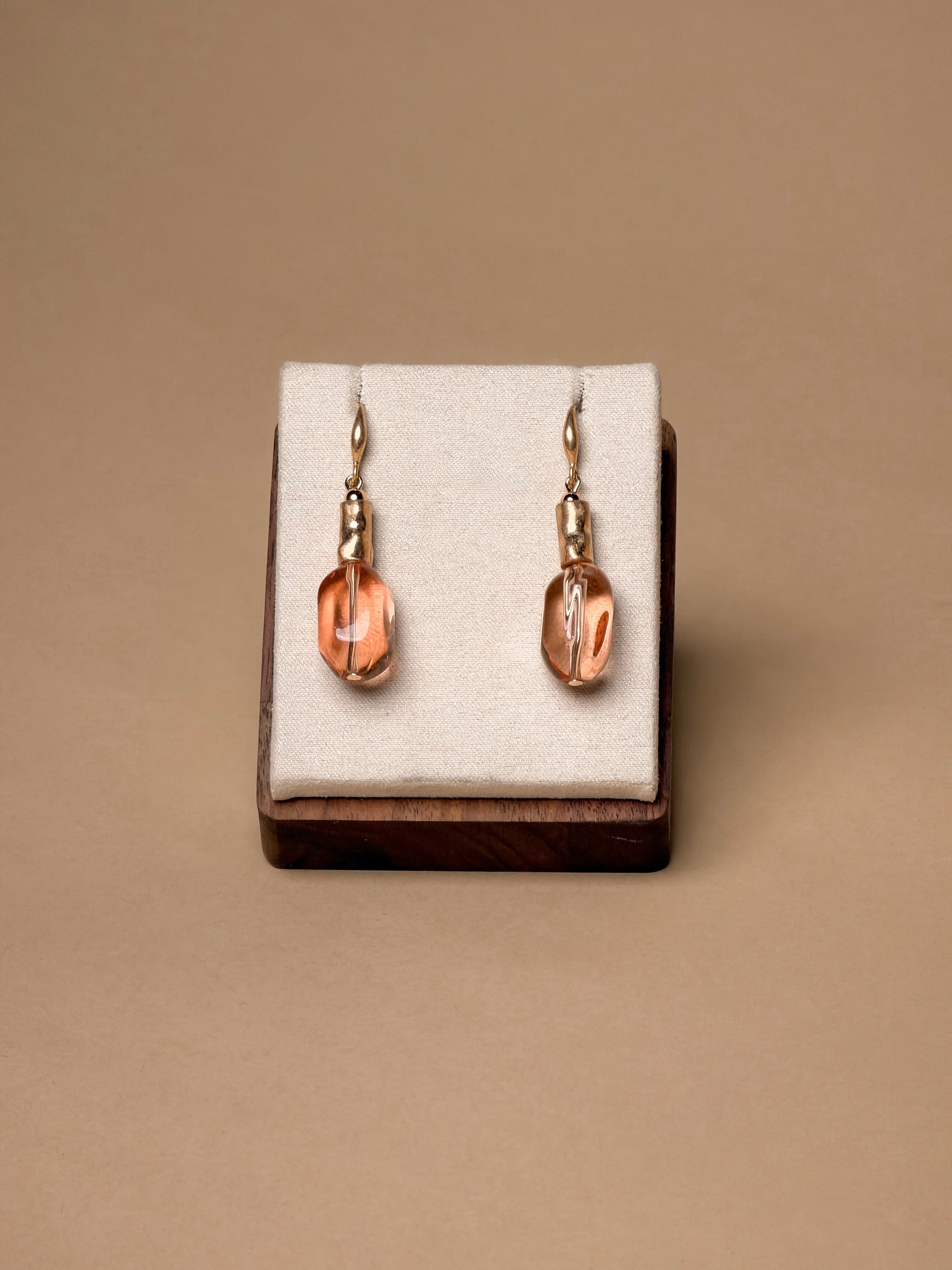 Matte Gold tear drop earings