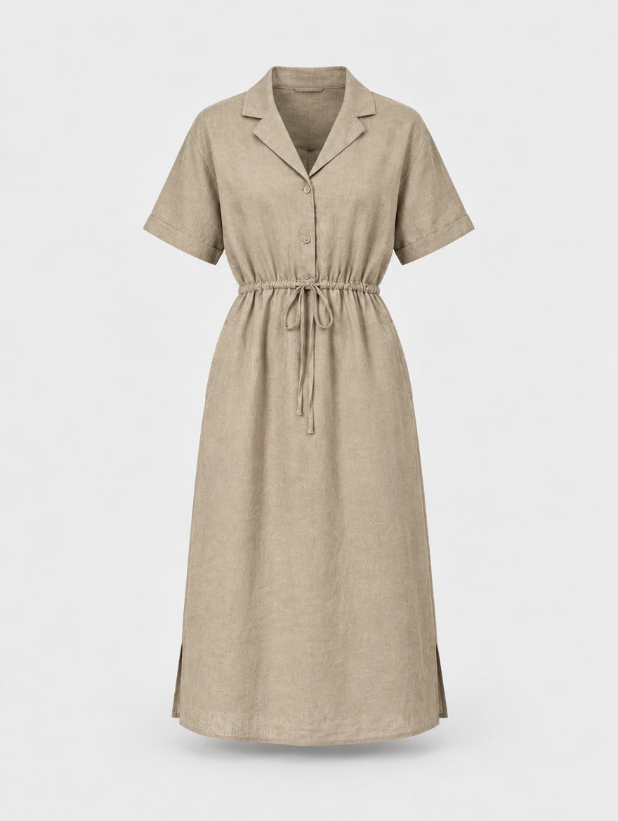 Moon Linen Midi Dress