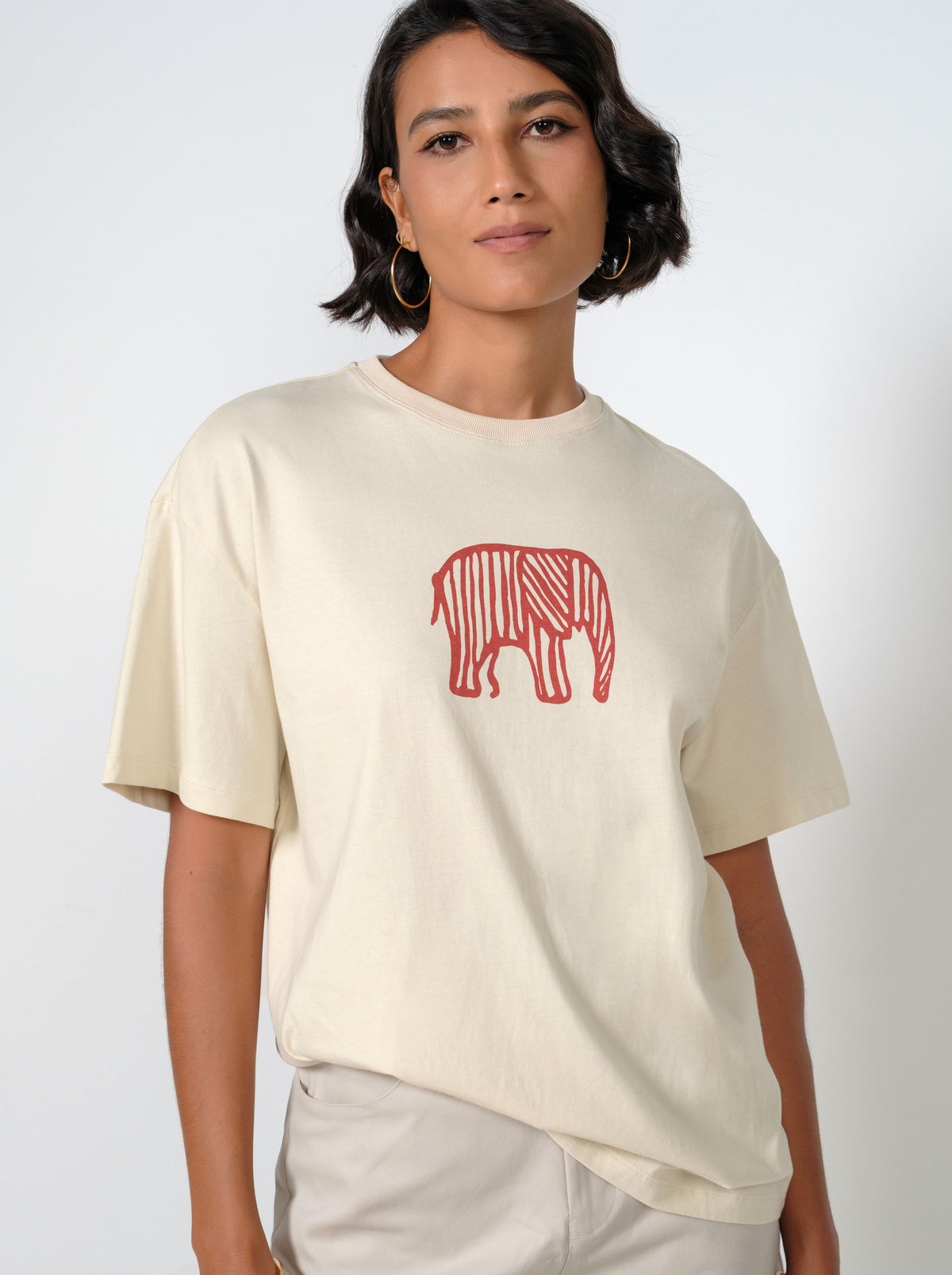 Ele Mahali Oversized Elephant Print Tee