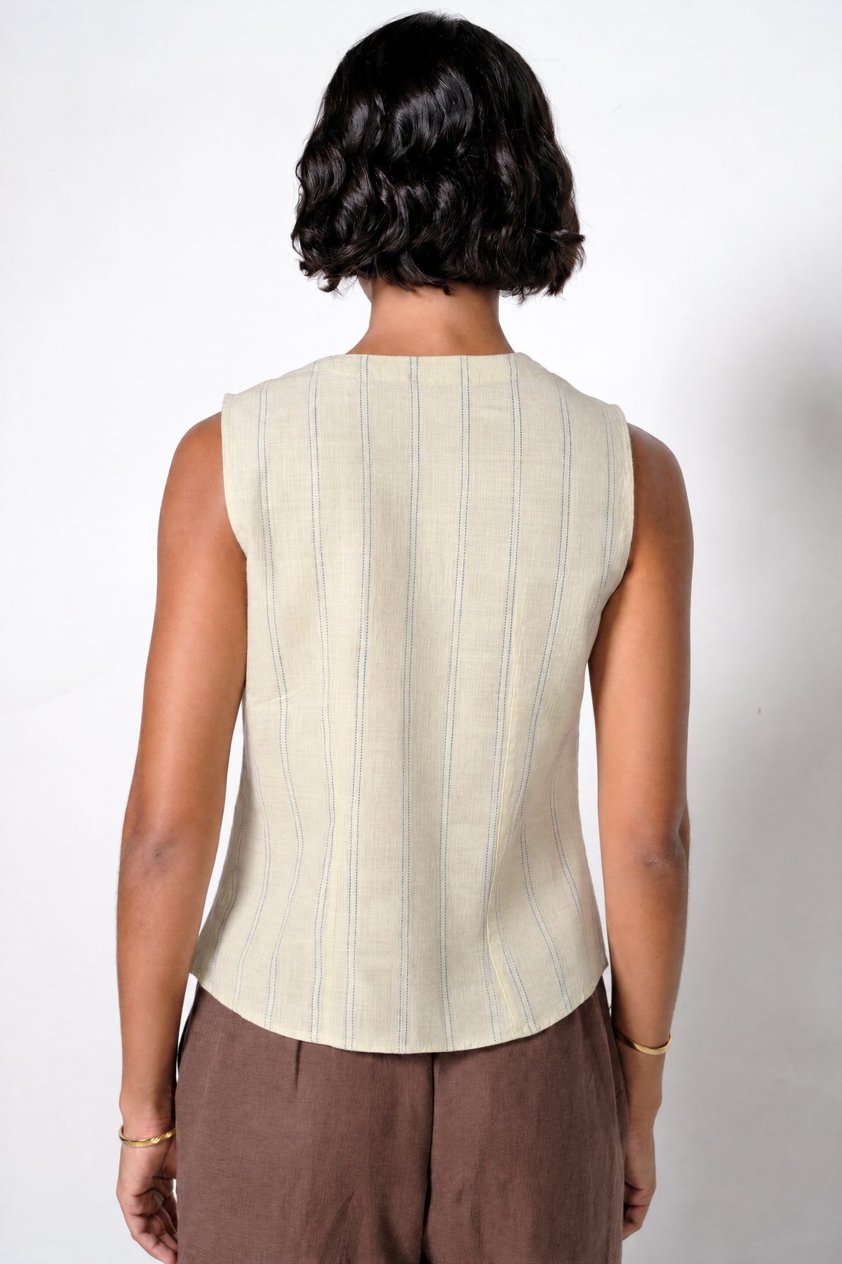 Noah Sleeveless Linen Top