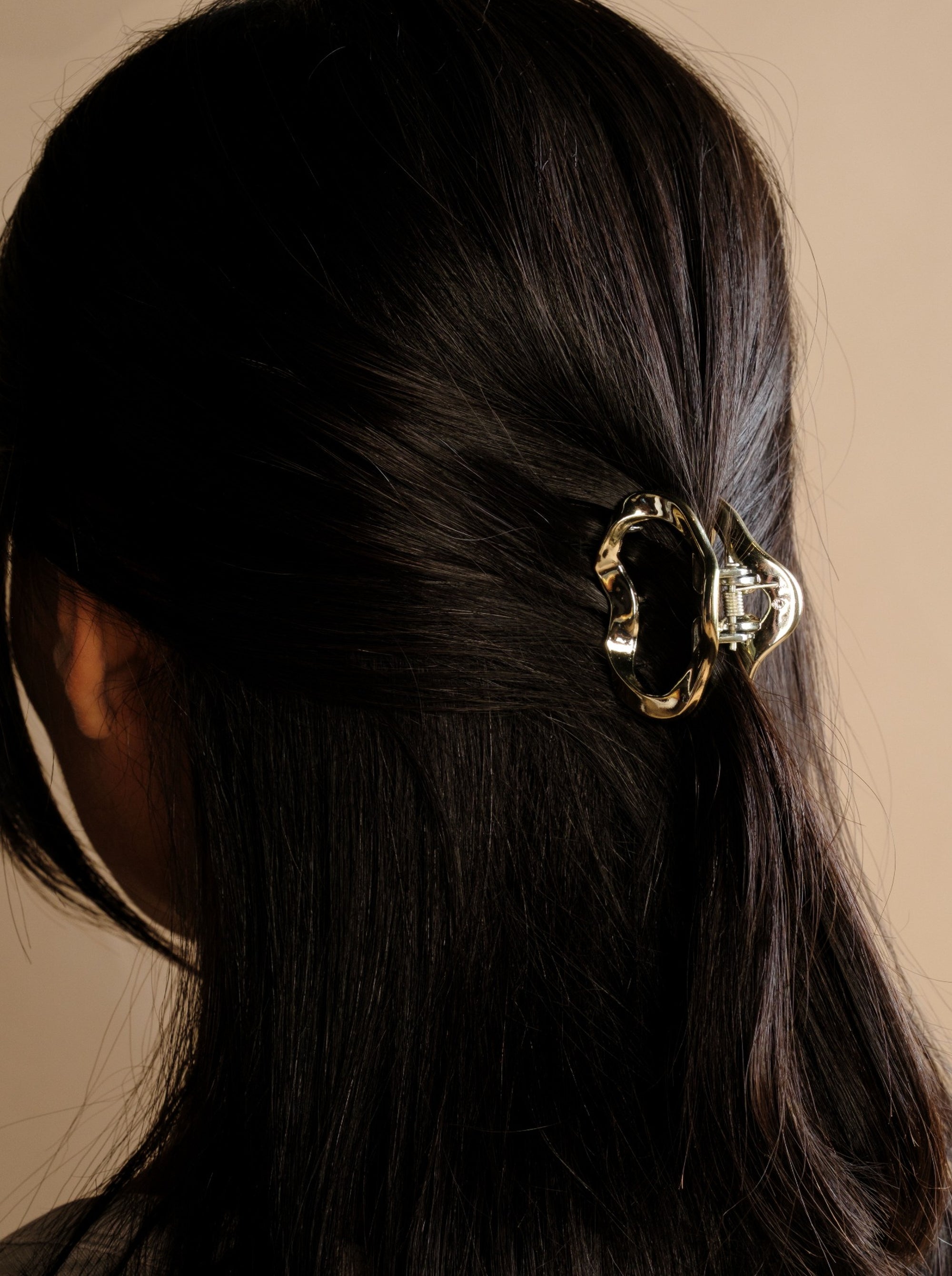 Gold Metal Hair Claw Clip