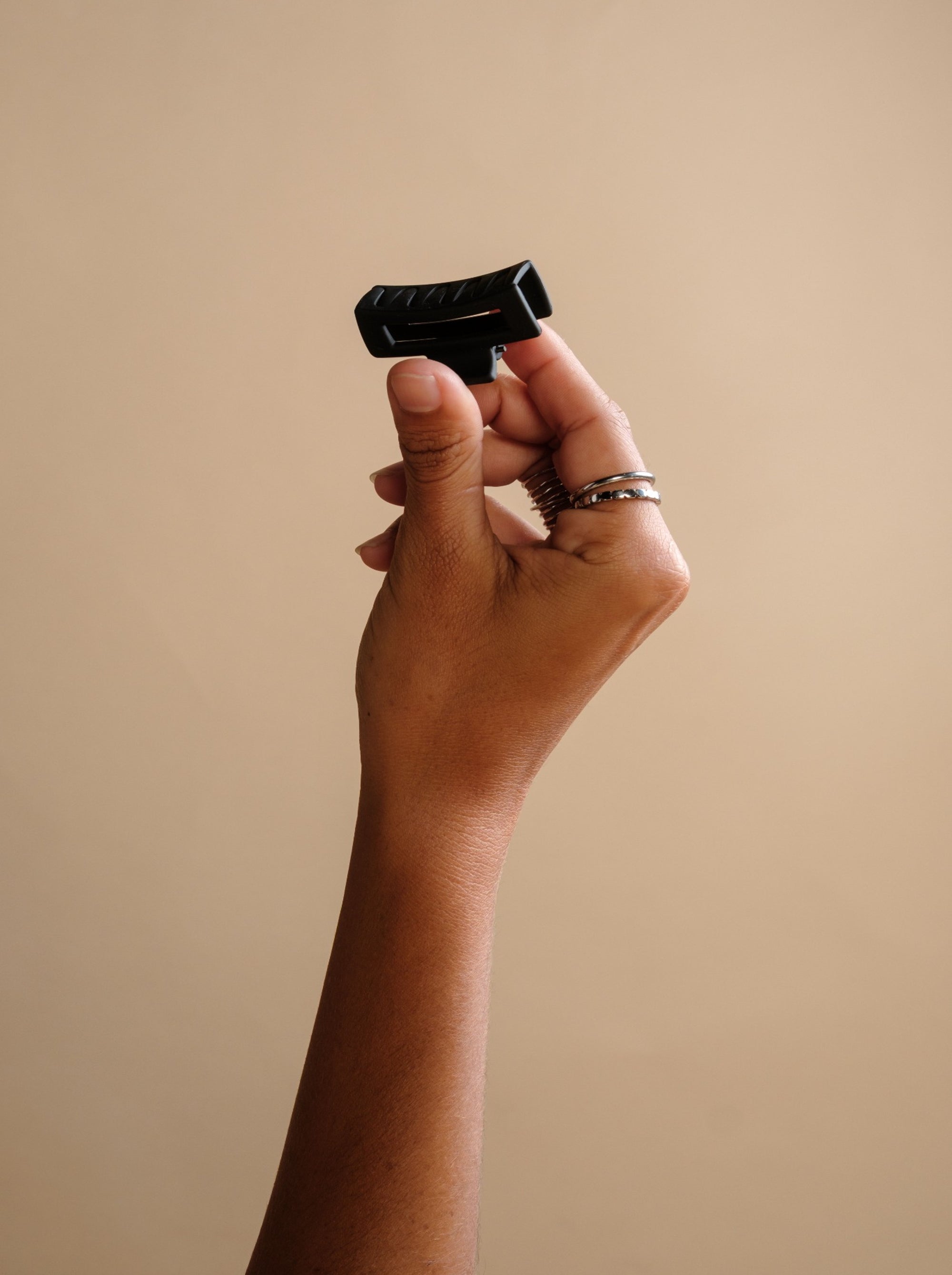 Mini Matte Black Hair Claw Clip