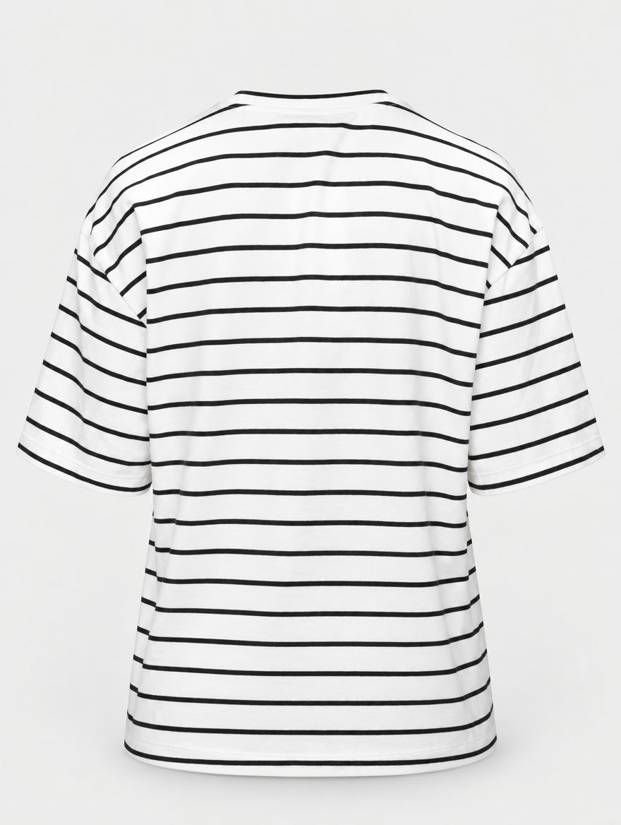 Valencia Stripe Oversized Tee Shirt