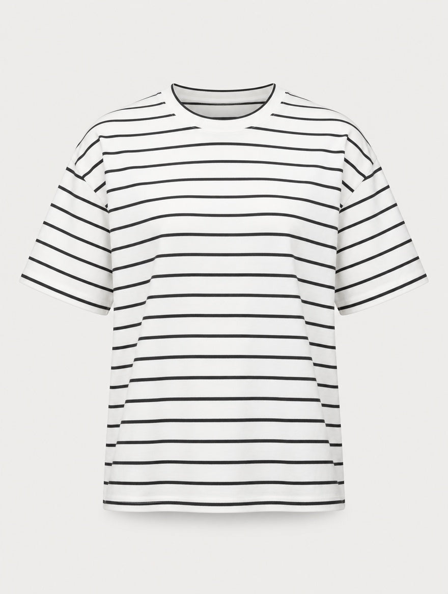 Valencia Stripe Oversized Tee Shirt